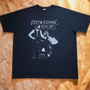 Fleetwood Mac 'Rumours' Graphic Tee - Black Unisex Size XL Music Streetwear